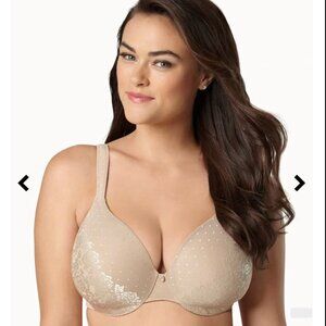 Soma stunning support no show minimizer 40DD Beige Lace Floral Bra